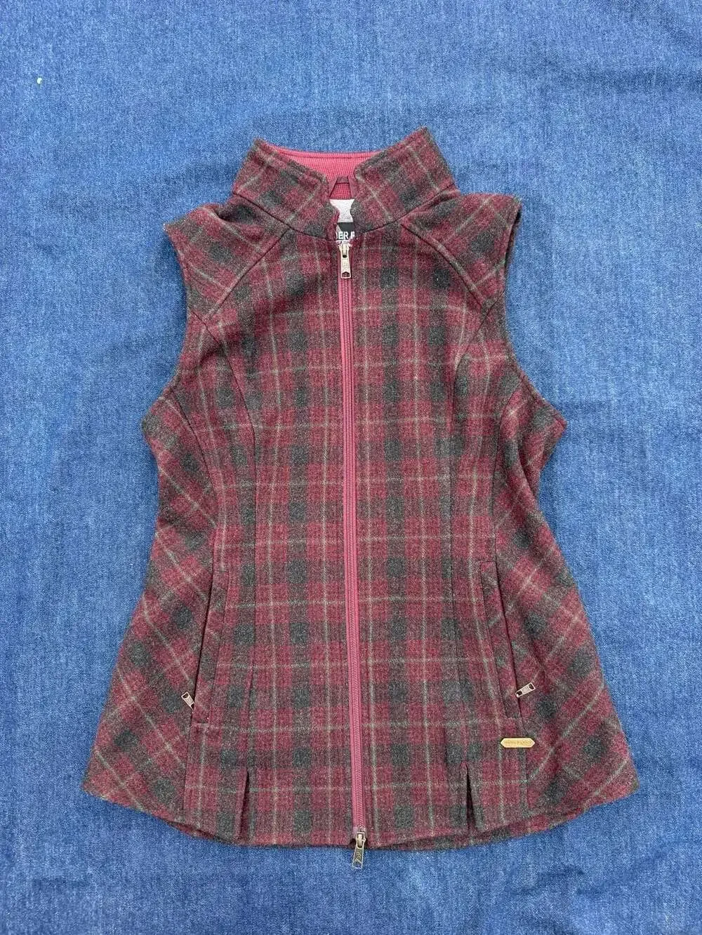 Powder River Outfitters Plaid Wool Blend Western Vest - Picture 1 of 13